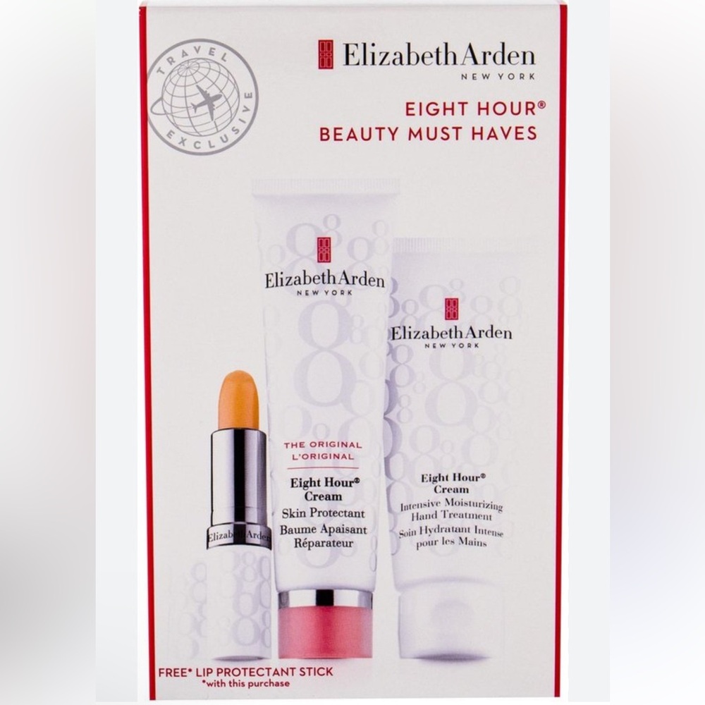 Retail$85 Full size Elizabeth Arden 8 Hour Cream, Hand Treat, Lip Protect & Bag - Picture 3 of 6